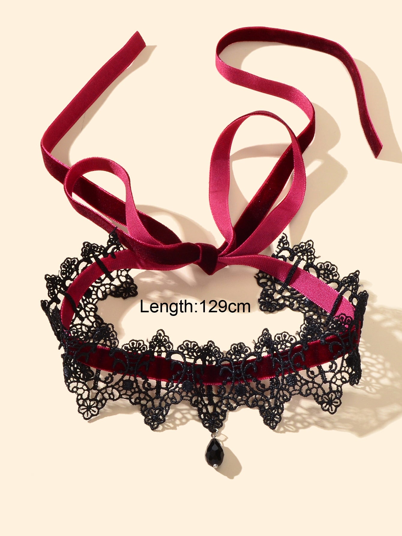 CRIMSON DESIRES - Velvet Lace Choker