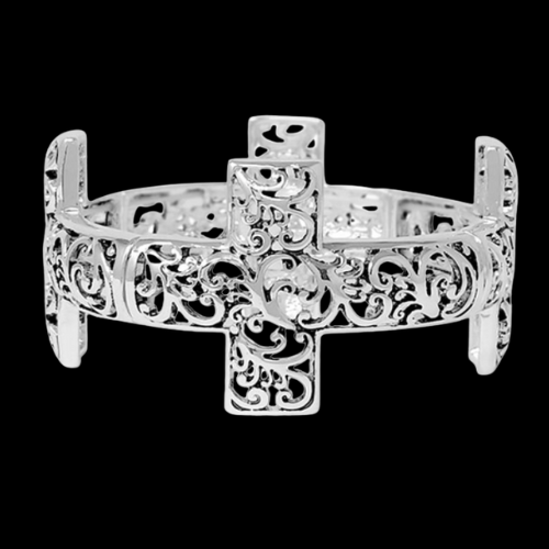 THE SANCTUM – Filigree Cross Stretch Bracelet