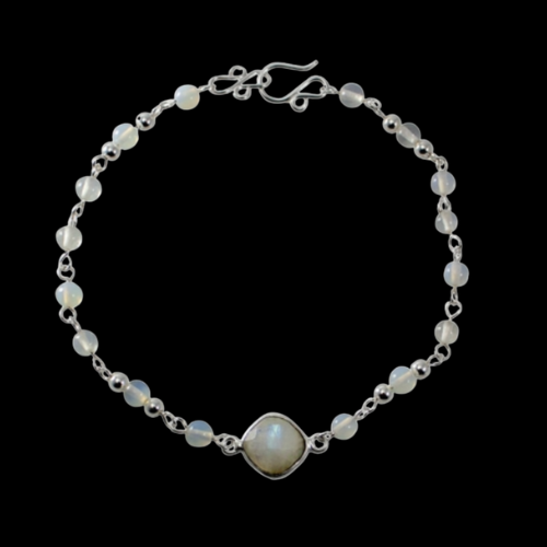 THE SIREN - Moonstone & Opalite Charm