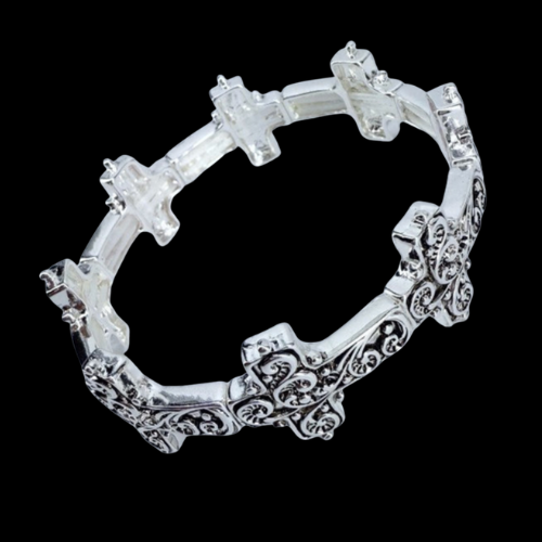 REQUIEM – Silver Filigree Stretch Bracelet